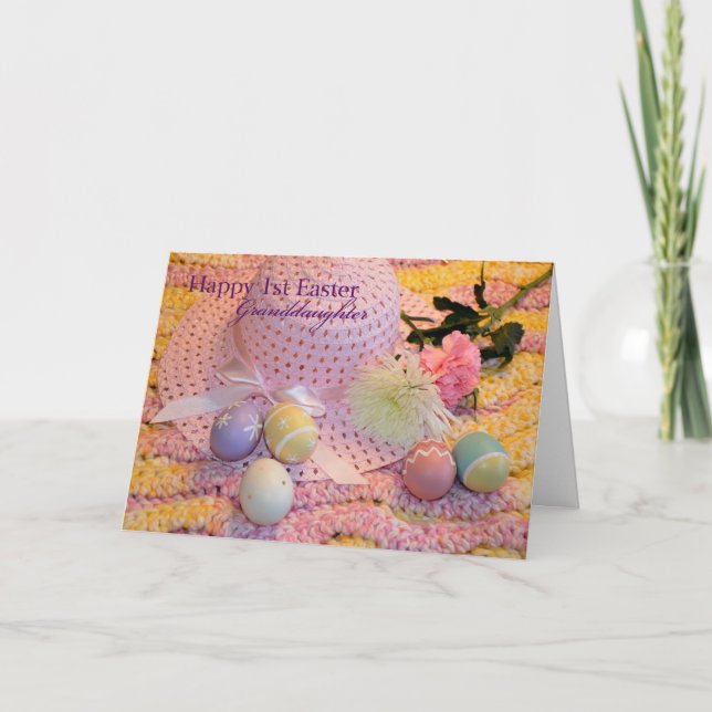 Happy 1st Easter Granddaughter Holiday Card (Front)