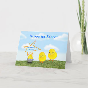 Happy 1st Easter with chicks baby's first Easter Holiday Card