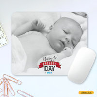 Happy 1st Father’s Day Red Banner, Bold Typography