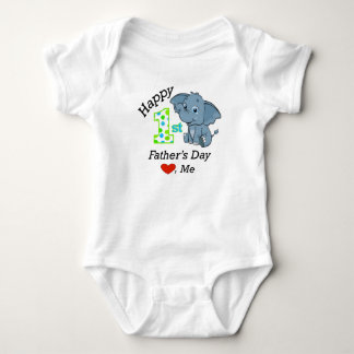 Happy 1st Father's Day Baby Bodysuit