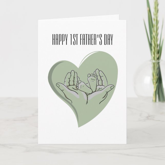 Happy 1st Father's Day Card For New Dad (Front)