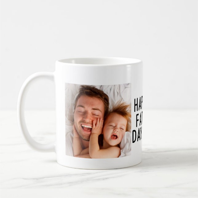 Happy 1st Father's Day| Photo Coffee Mug (Left)