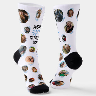 Happy 1st Father's Day Photo Socks