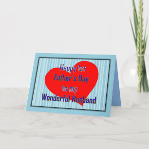 HAPPY 1ST FATHER'S DAY TO HUSBAND FROM WIFE CARD