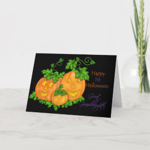 Happy 1st Halloween Great-Granddaughter Card