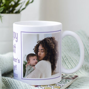 Happy 1st Mother's Day 2 Photo Lavender New Mom    Coffee Mug