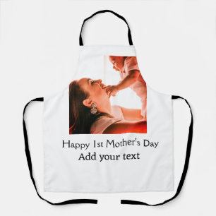 Happy 1st Mother's Day best mom ever add photo nam Apron