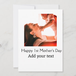 Happy 1st Mother's Day best mom ever add photo nam Holiday Card