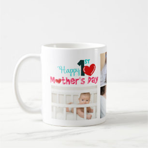 Happy 1st Mother's Day Custom Photo Mug