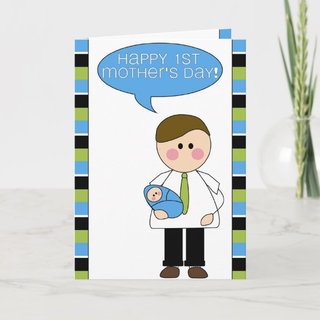 happy 1st mother's day (father/baby boy) card (Front)