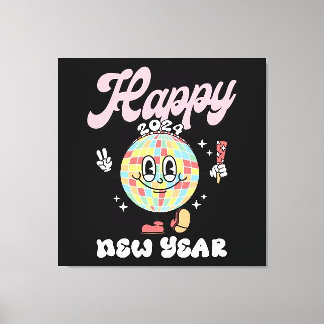 Happy 2024 canvas print (Front)