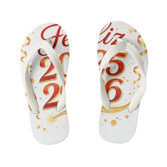 "Happy 2025-2026" Flip Flops | C (Footbed)
