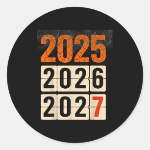 Happy 2026 2027 New Year Funny 67 Meme Six Seven M Classic Round Sticker
