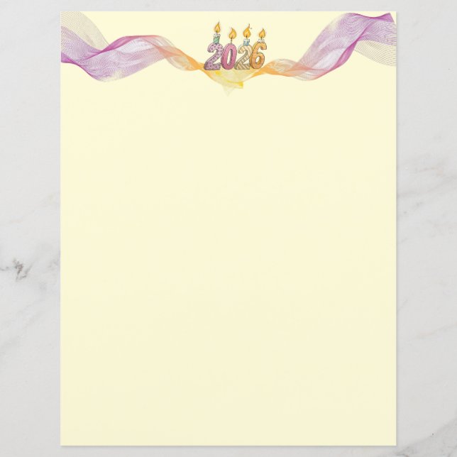 Happy 2026 New Year Paper (Front)