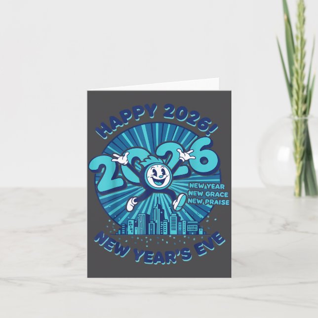 Happy 2026 New Year's Eve Celebration Design  Card (Front)