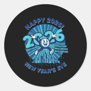 Happy 2026 New Year's Eve Celebration Design  Classic Round Sticker