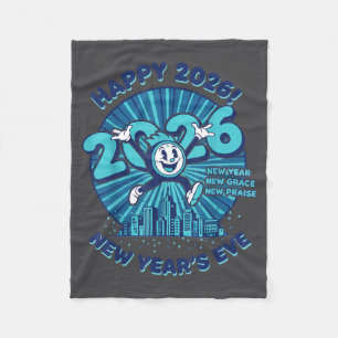 Happy 2026 New Year's Eve Celebration Design  Fleece Blanket
