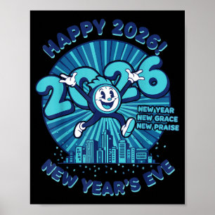 Happy 2026 New Year's Eve Celebration Design  Poster