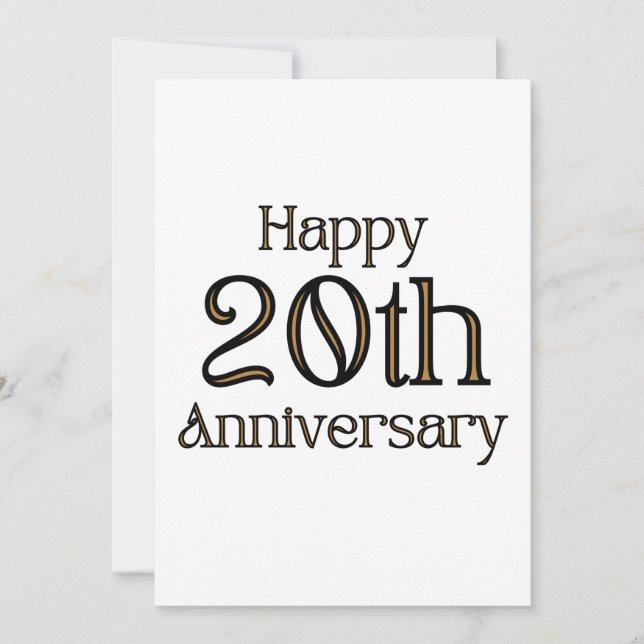 Happy 20th Anniversary Invitation (Front)