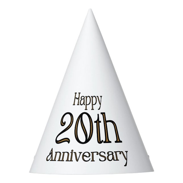 Happy 20th Anniversary Party Hat (Front)