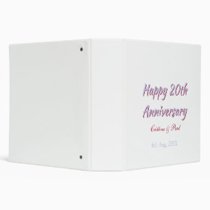 Happy 20th anniversary PURPLE MARON WEDDING NAME Binder