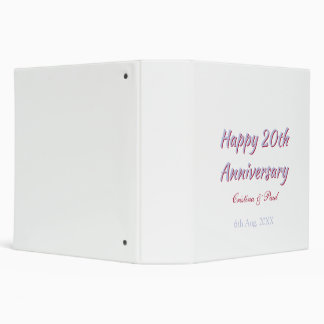 Happy 20th anniversary PURPLE MARON WEDDING NAME Binder