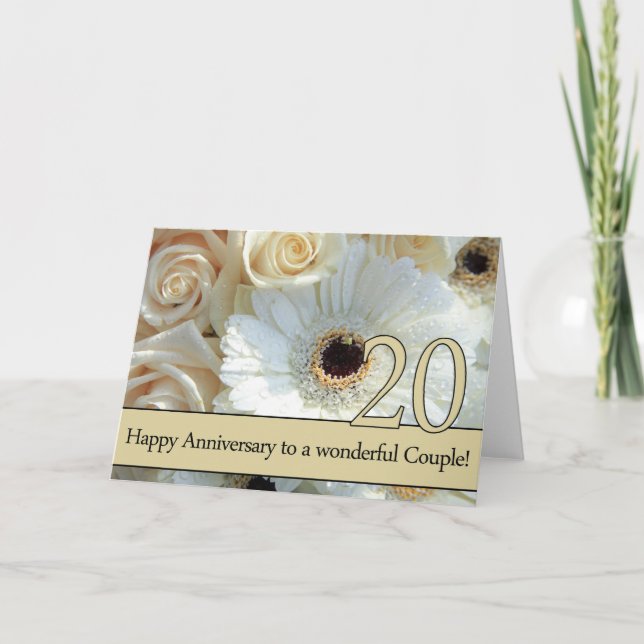 Happy 20th Anniversary roses Card (Front)