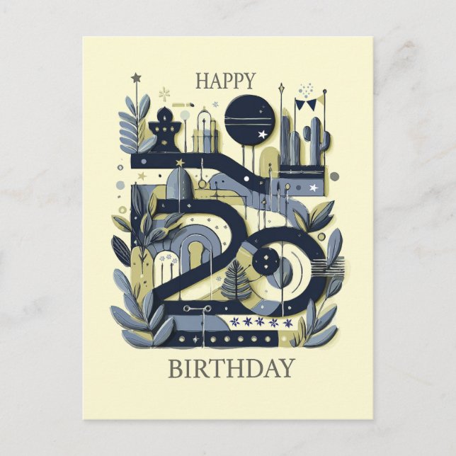 Happy 20th birthday! postcard (Front)