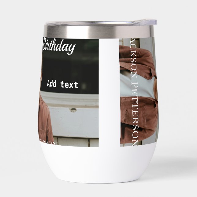 Happy 20th birthday simple photo add name date mod (Left)