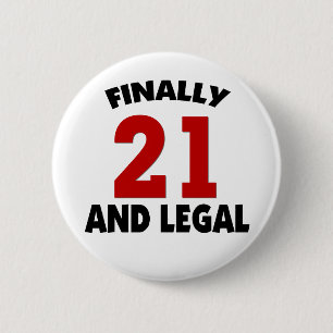 Happy 21 Birthday 2 Inch Round Button