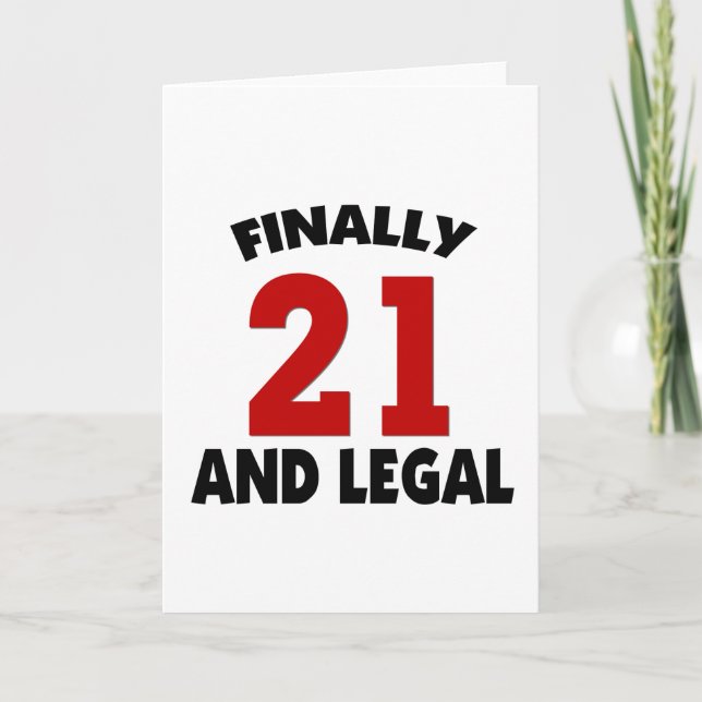 Happy 21 Birthday Card (Front)