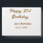 Happy 21st birthday brown pastel yellow name date  envelope<br><div class="desc">design</div>