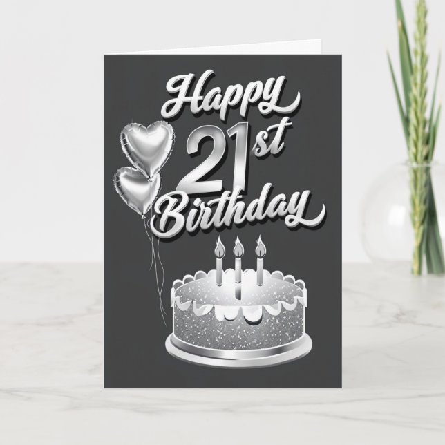 Happy 21st Birthday Card (Front)