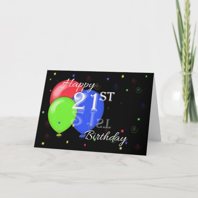 Happy 21st Birthday Card (Front)