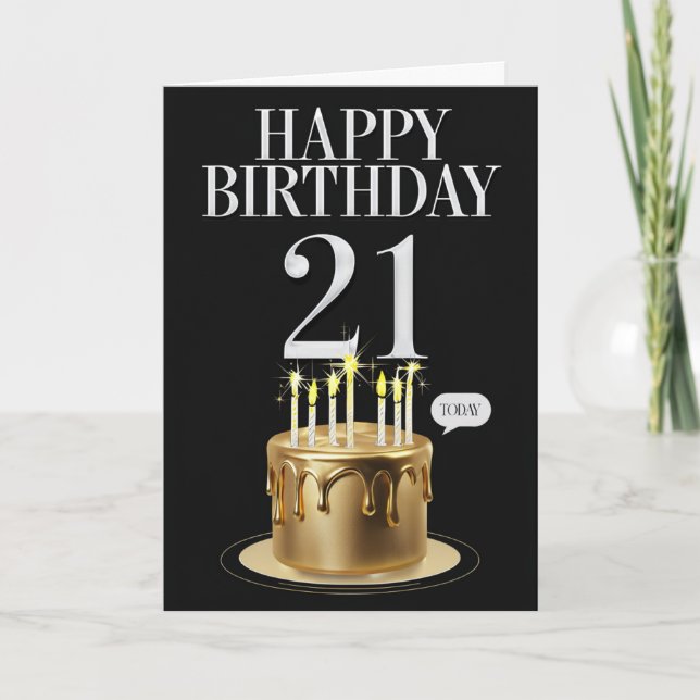 Happy 21st Birthday Card (Front)