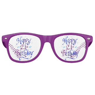 happy 21st birthday retro sunglasses