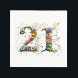 Happy 21st Birthday Wildflowers Happy Birthday Napkin<br><div class="desc">Celebrate this milestone with 21 created using watercolor wildflowers with the promise of springtime</div>