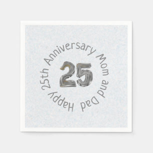 Happy 25th Anniversary Mom and Dad Classic  Napkin