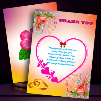 Happy 25th Anniversary Thank You Card