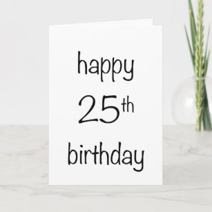 25th Birthday Cards | Zazzle CA