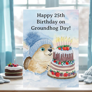 Happy 25th Groundhog Day Birthday Card