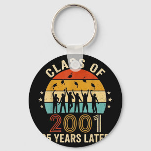 Happy 25th reunion class of 2001 students 25 years keychain