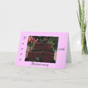 "HAPPY ***25TH*** WEDDING ANNIVERSARY" CARD