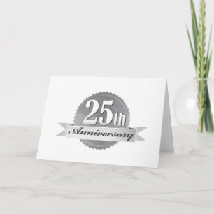 "HAPPY ***25TH*** WEDDING ANNIVERSARY" CARD