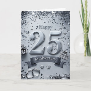 Happy 25th Wedding Anniversary Card