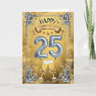 Happy 25th Wedding Anniversary Card