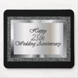 Happy 25th Wedding Anniversary Mouse Pad