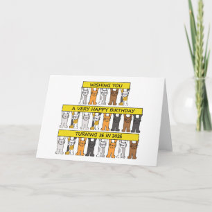 Happy 26th Birthday 26 in 2026 Cartoon Cats Card