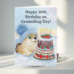Happy 26th Groundhog Day Birthday Card