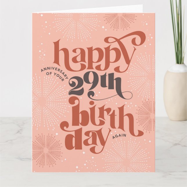 Happy 29th Birthday (Again) Card (Front)